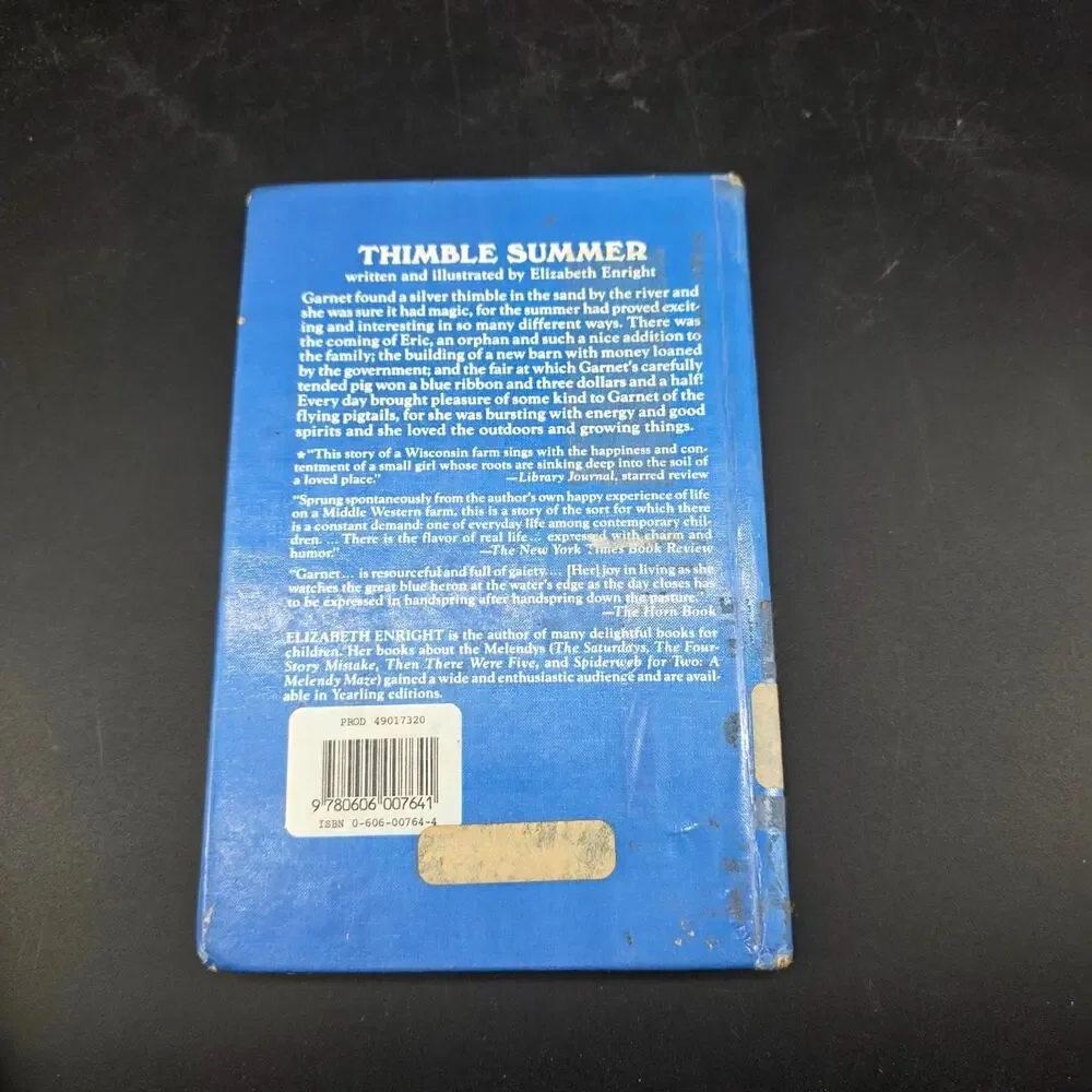 Thimble Summer Elizabeth Enright Dell Yearling 1987 Newbery Medal Illustrated